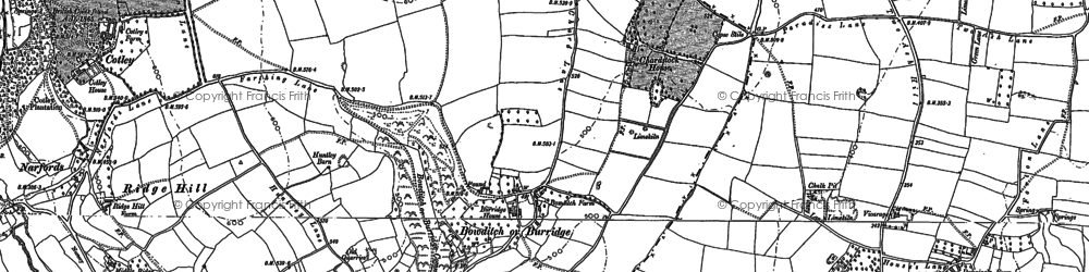 Old map of Burridge in 1901