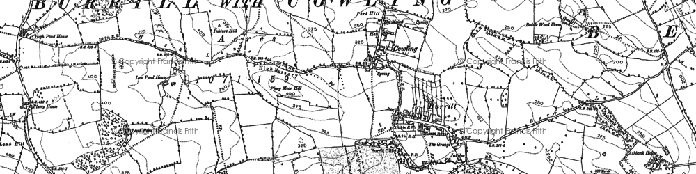 Old map of Burrill in 1890