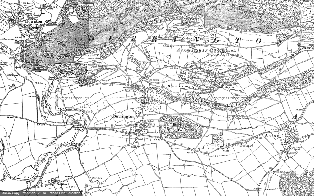 Old Map of Burrington, 1902 in 1902