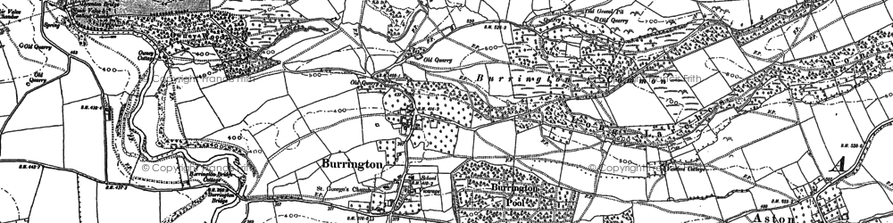 Old map of Burrington Common in 1902