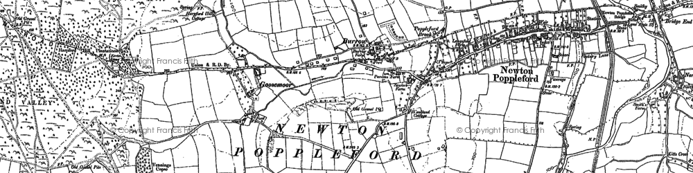 Old map of Burrow in 1888