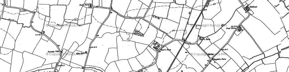 Old map of Cook's Green in 1896