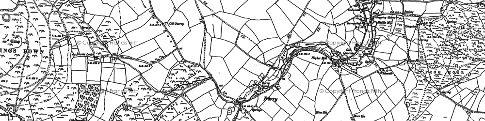 Old map of Burry in 1896