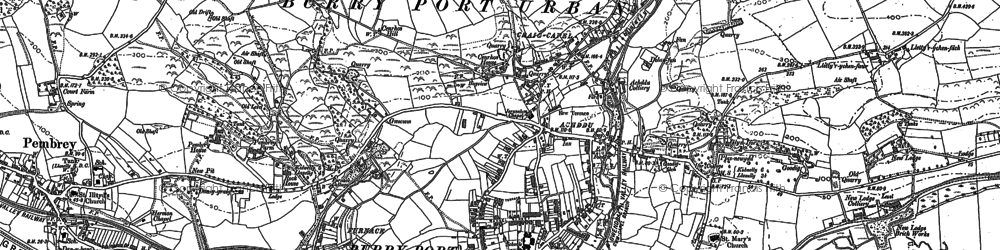 Old map of Llettyrychen in 1905