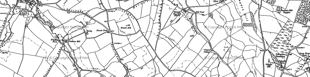 Old map of Burstock Grange in 1886