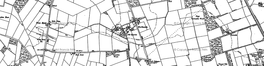 Old map of Burthwaite in 1899