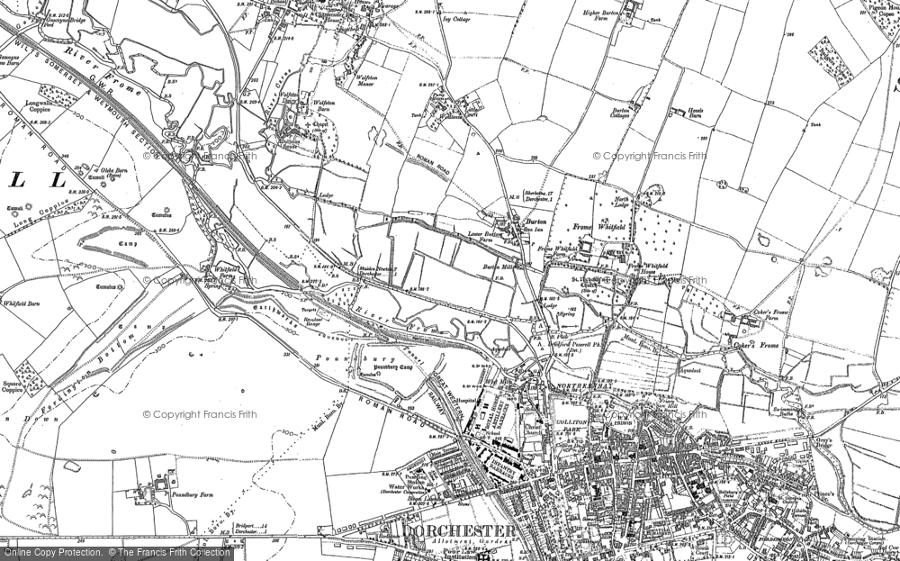 Old Map of Burton, 1887 in 1887