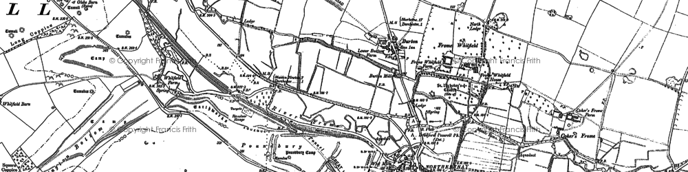 Old map of Burton in 1887