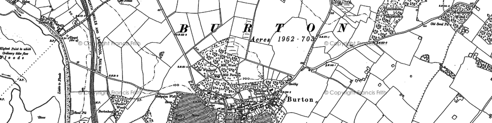 Old map of Burton Point in 1897