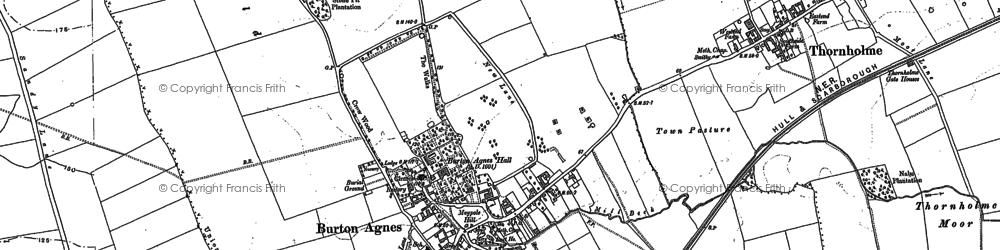 Old map of Burton Agnes in 1888