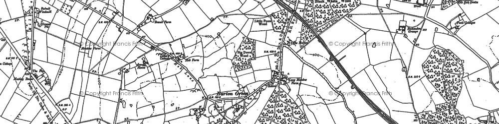 Old map of Burton Green in 1886