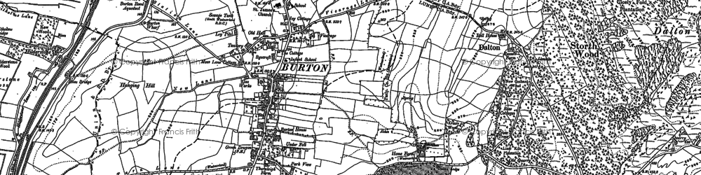 Old map of Burton Service Area in 1911