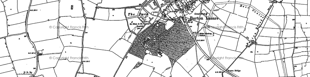 Old map of Burton Lazars in 1902