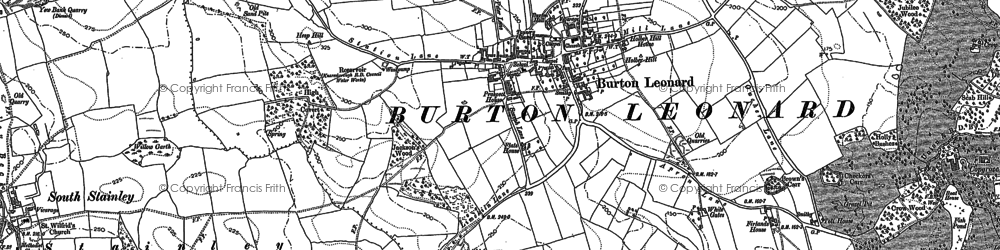 Old map of Burton Leonard in 1890