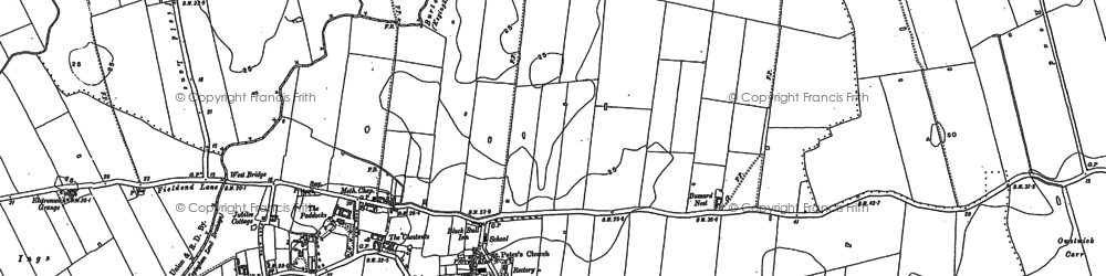 Old map of Burton Pidsea in 1889