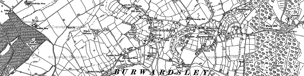 Old map of Burwardsley in 1897