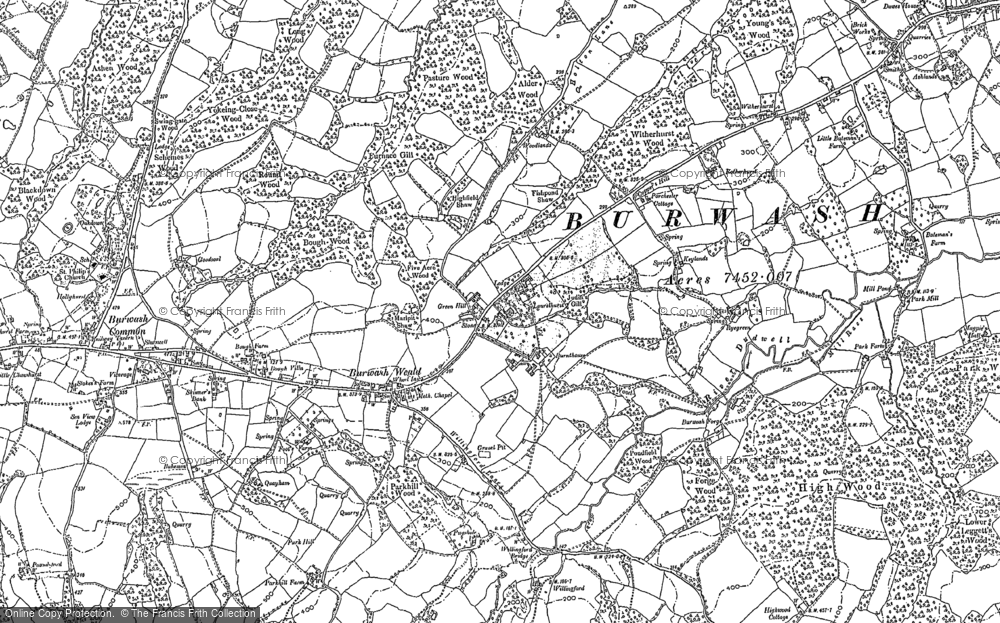 Old Map of Burwash Weald, 1897 in 1897