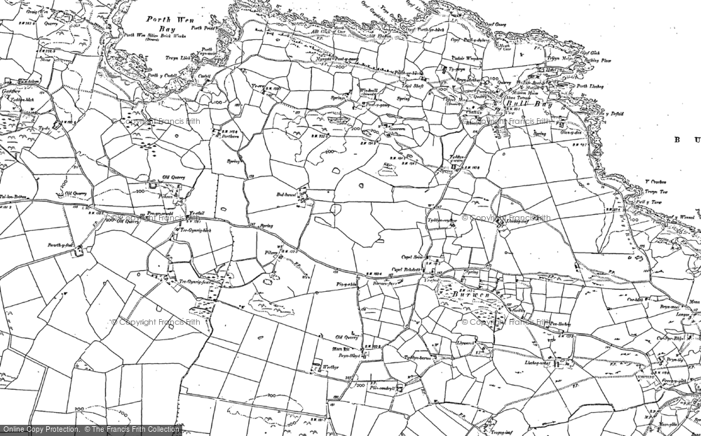 Old Map of Burwen, 1899 in 1899