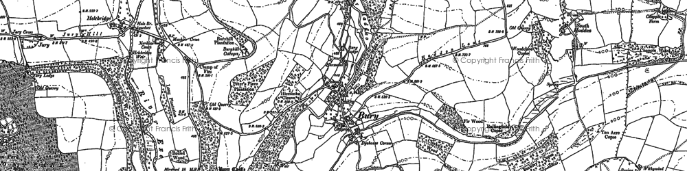 Old map of Bury in 1902