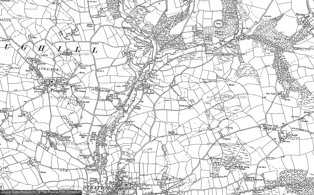 Old Map of Historic Map covering Barnacott in 1905