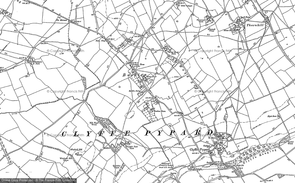 Old Map of Historic Map covering Bupton Village in 1899