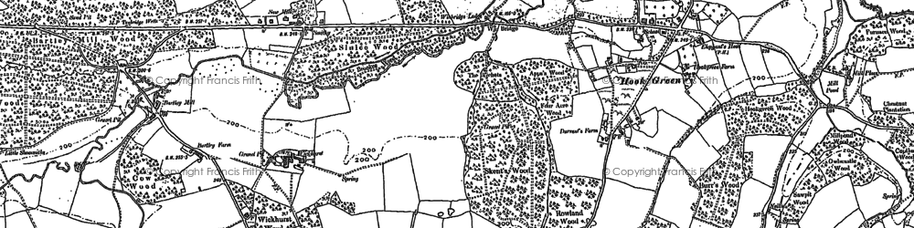 Old map of Buss's Green in 1907