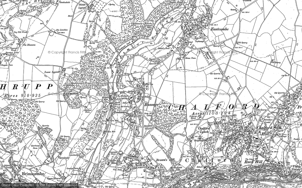 Old Map of Bussage, 1882 in 1882