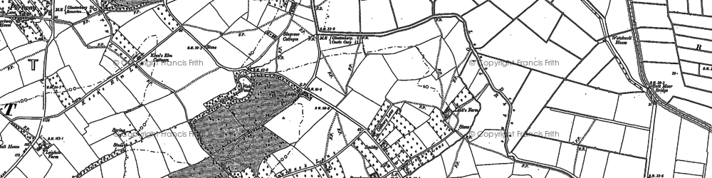 Old map of Butleigh Wootton in 1885