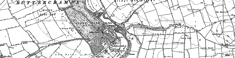 Old map of Aldby Park in 1891