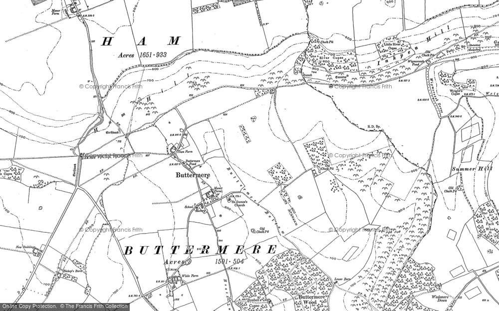Old Map of Buttermere, 1909 in 1909