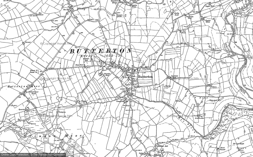 Old Map of Historic Map covering Brownlow in 1898