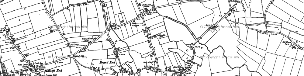 Old map of Brand End in 1887