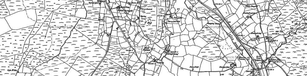 Old map of Cwm in 1899