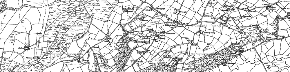 Old map of Brynele in 1887