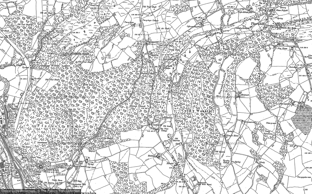 Old Map of Bwlch-y-cwm, 1898 - 1915 in 1898