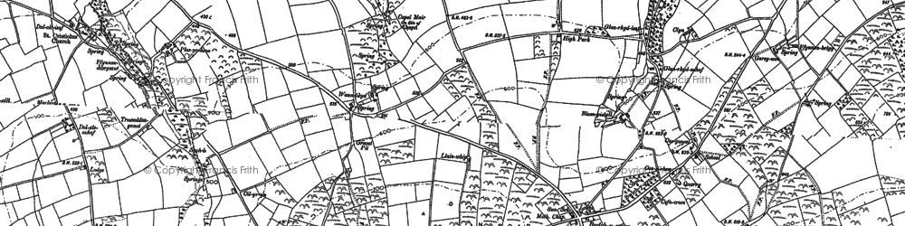 Old map of Bwlchygroes in 1904