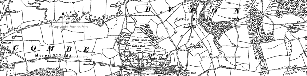 Old map of Byton in 1885