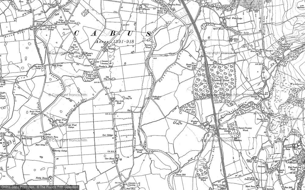 Old Map of Cabus, 1910 in 1910