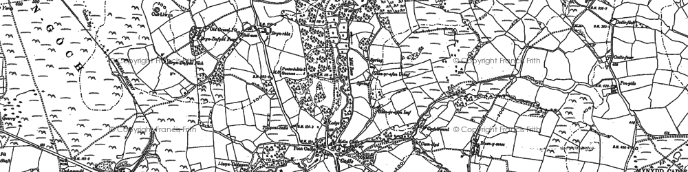 Old map of Bryn-rhôs in 1897