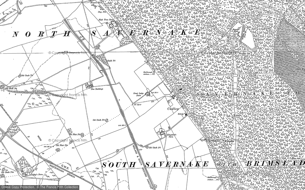 Old Map of Historic Map covering Braydon Hook in 1899