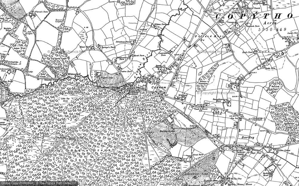 Old Map of Cadnam, 1895 in 1895