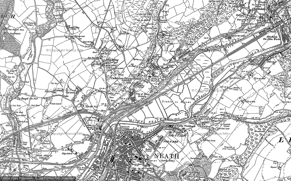 Old Map of Cadoxton-Juxta-Neath, 1897 in 1897
