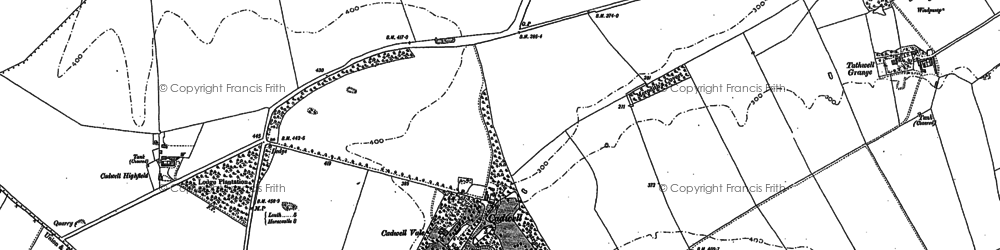Old map of Cadwell Park in 1887