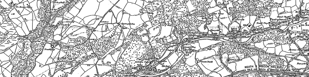 Old map of Cae'r-Lan in 1903