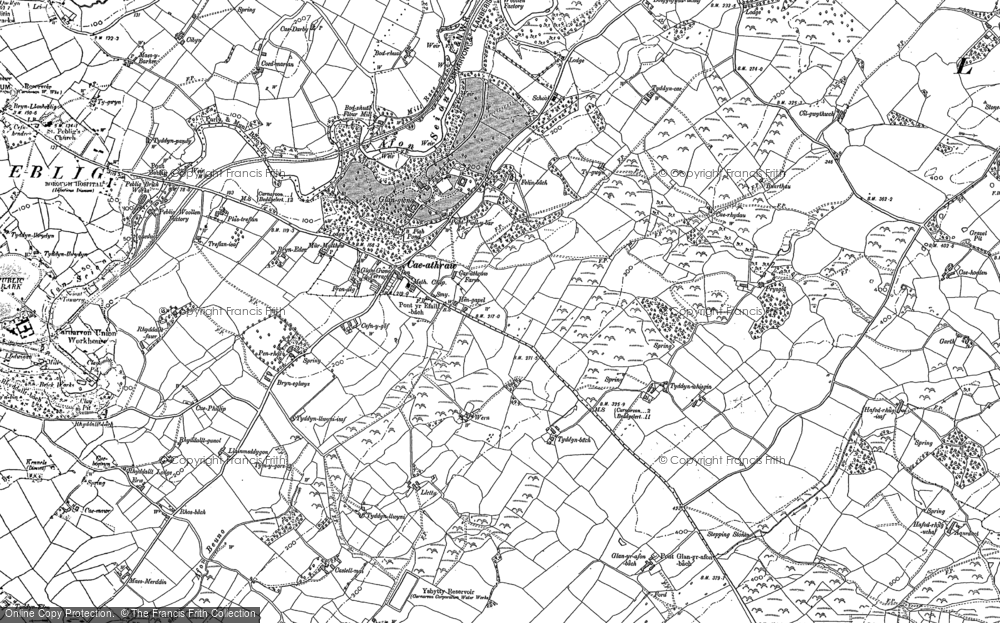 Old Map of Caeathro, 1888 - 1899 in 1888