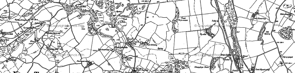 Old map of Tyddyn-Heilyn in 1888