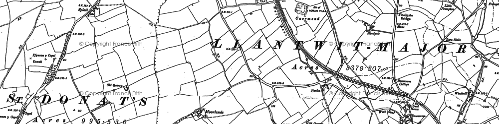 Old map of Caermead in 1897