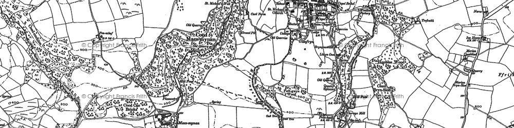 Old map of Rhos in 1898