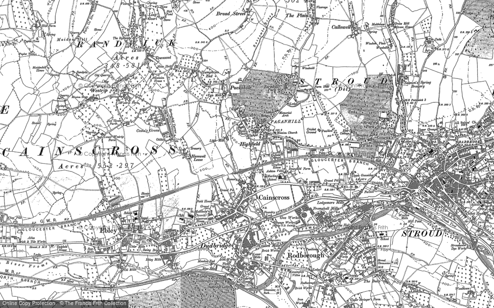 Old Map of Cainscross, 1882 in 1882
