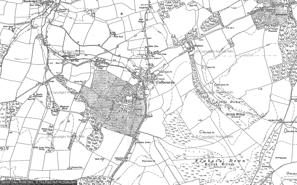 Old Map of Calbourne, 1907 in 1907